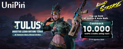 TULUS – Agustus Lebih Untung Terus di Blood Strike! Raih Cashback 20% UniPin Credits + Kode Item